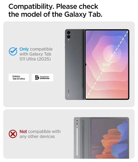 Spigen Rugged Armor Pro Samsung Galaxy Tab S11 Ultra Hoes Book Case Zwart afbeelding 2