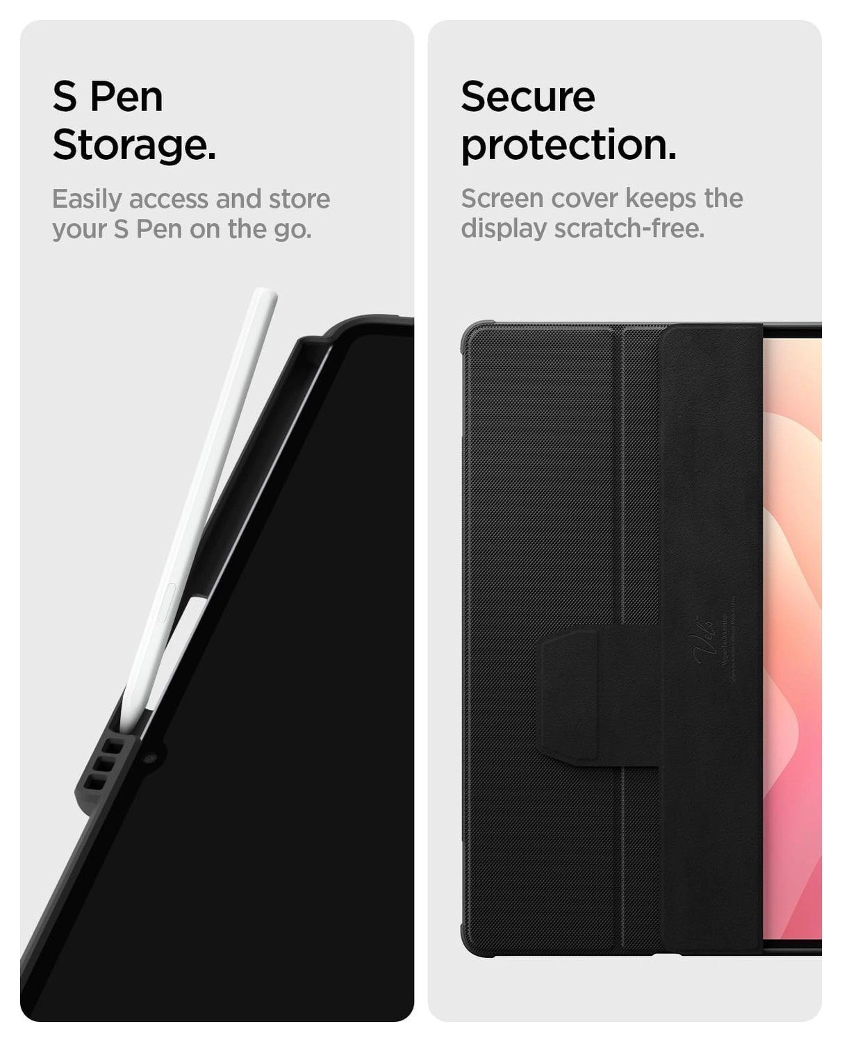 Spigen Rugged Armor Pro Samsung Galaxy Tab S11 Ultra Hoes Book Case Zwart afbeelding 5