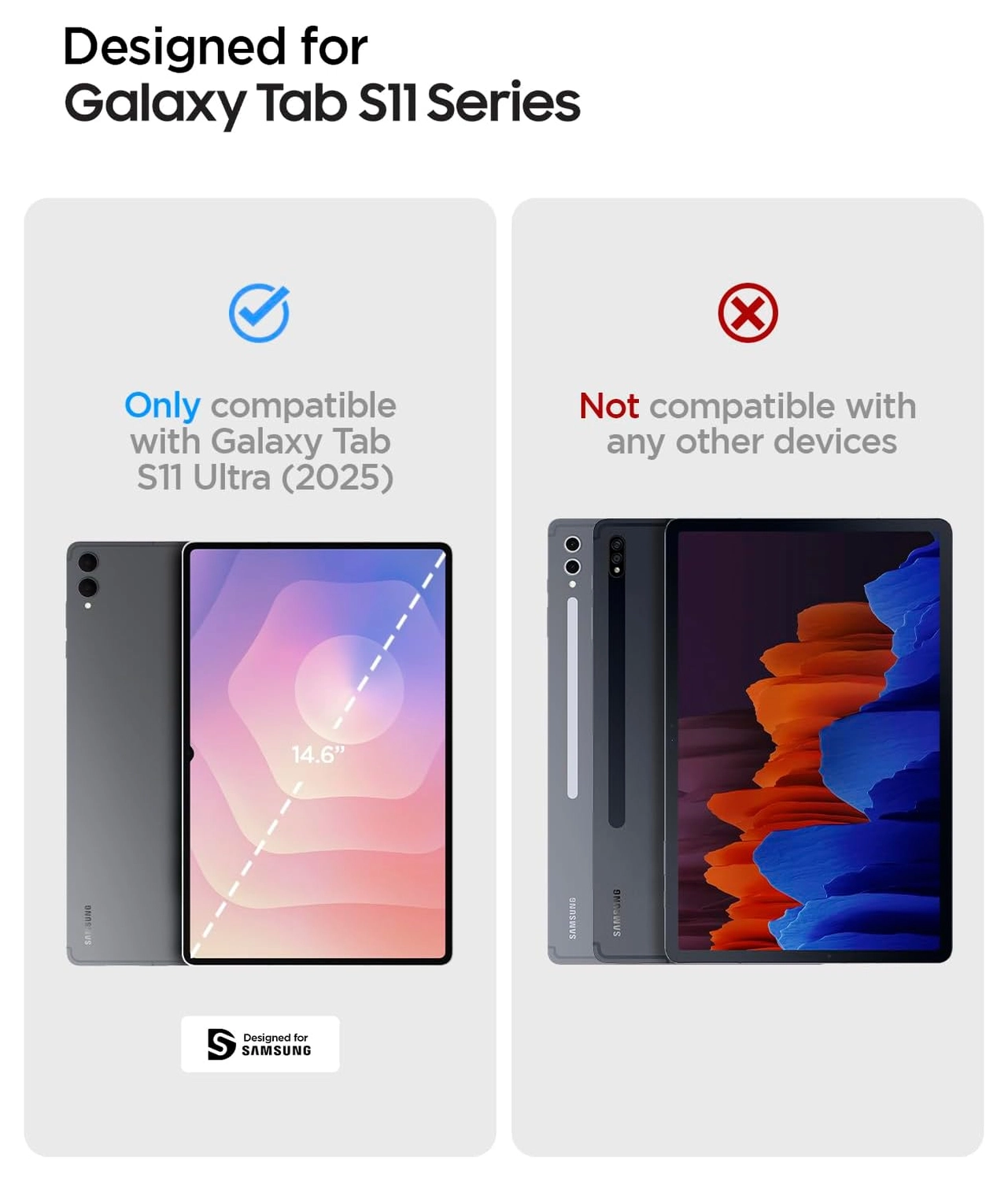 Spigen Ultra Hybrid Pro Samsung Galaxy Tab S11 Ultra Hoes Book Case Zwart afbeelding 5