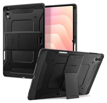 Spigen Tough Armor Pro Samsung Galaxy Tab S11 Ultra Hoes Back Cover Zwart