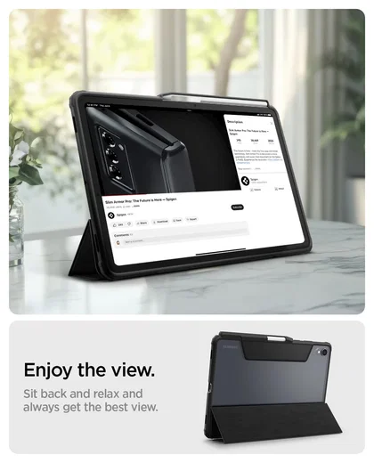 Spigen Ultra Hybrid Pro Samsung Galaxy Tab S11 Hoes Book Case Zwart afbeelding 4