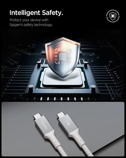 Spigen Essential USB-C naar USB-C Kabel 100W Fast Charge 2 Meter Wit afbeelding 6