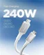 Spigen Essential USB-C naar USB-C Kabel 240W Fast Charge 1.2 Meter Wit afbeelding 2