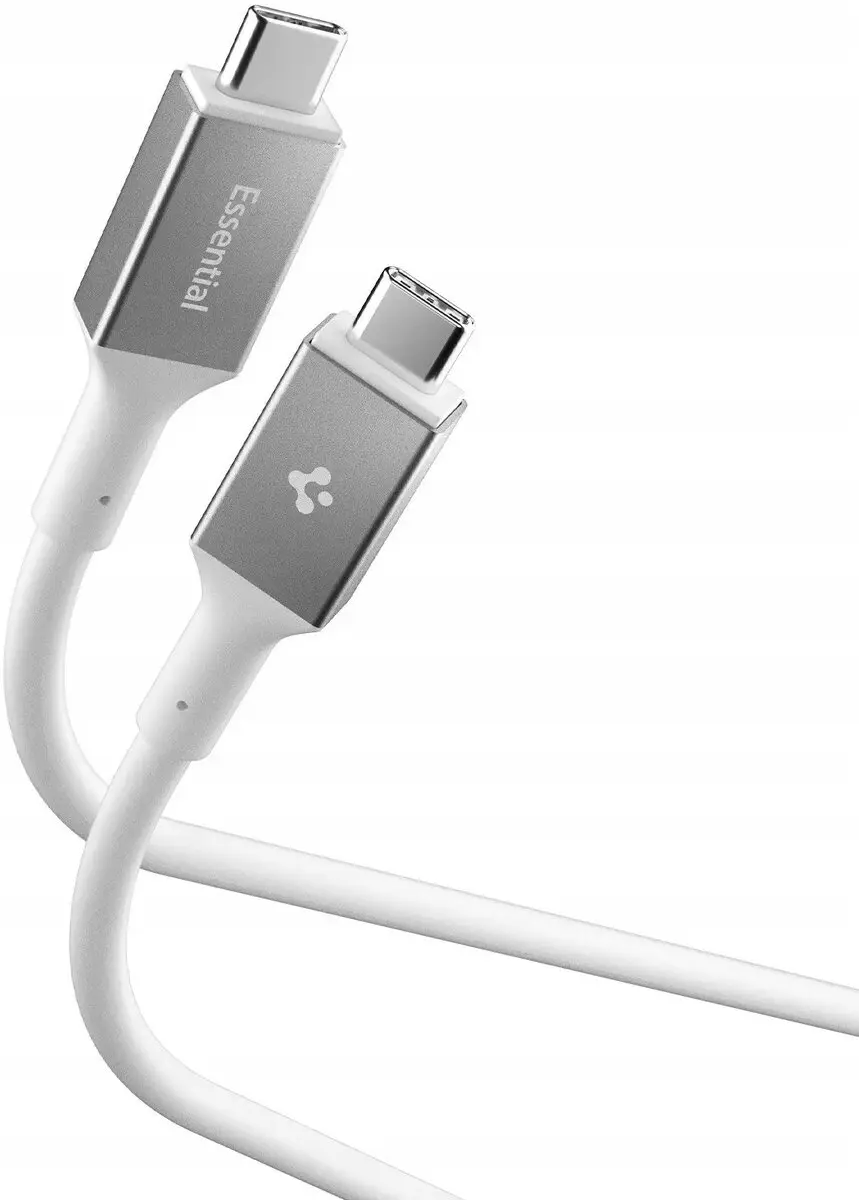 Spigen Essential USB-C naar USB-C Kabel 240W Fast Charge 1.2 Meter Wit afbeelding 1