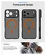 Spigen Ultra Hybrid MagFit iPhone 17 Pro Max Hoesje MagSafe Zwart Oranje afbeelding 4