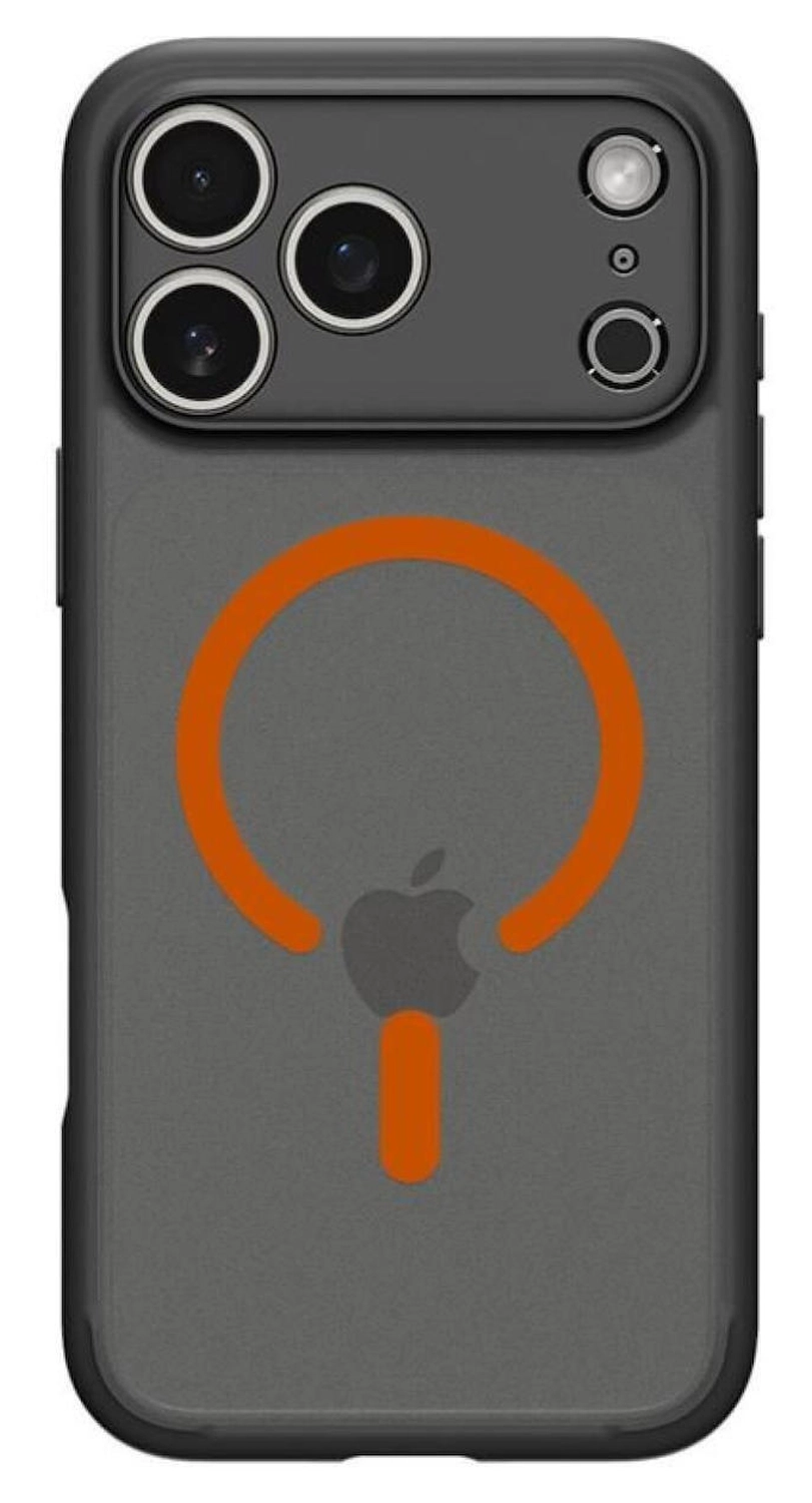 Spigen Ultra Hybrid MagFit iPhone 17 Pro Max Hoesje MagSafe Zwart Oranje afbeelding 6