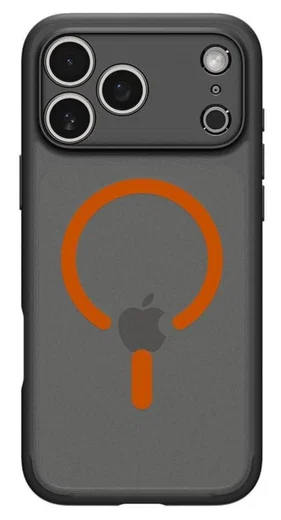 Spigen Ultra Hybrid MagFit iPhone 17 Pro Max Hoesje MagSafe Zwart Oranje afbeelding 6