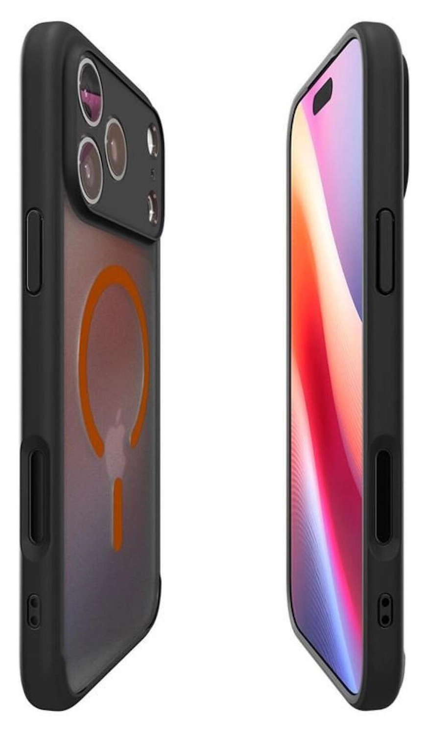 Spigen Ultra Hybrid MagFit iPhone 17 Pro Max Hoesje MagSafe Zwart Oranje afbeelding 9