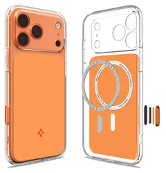 Spigen Ultra Hybrid T Apple iPhone 17 Pro Hoesje MagSafe Back Cover Oranje afbeelding