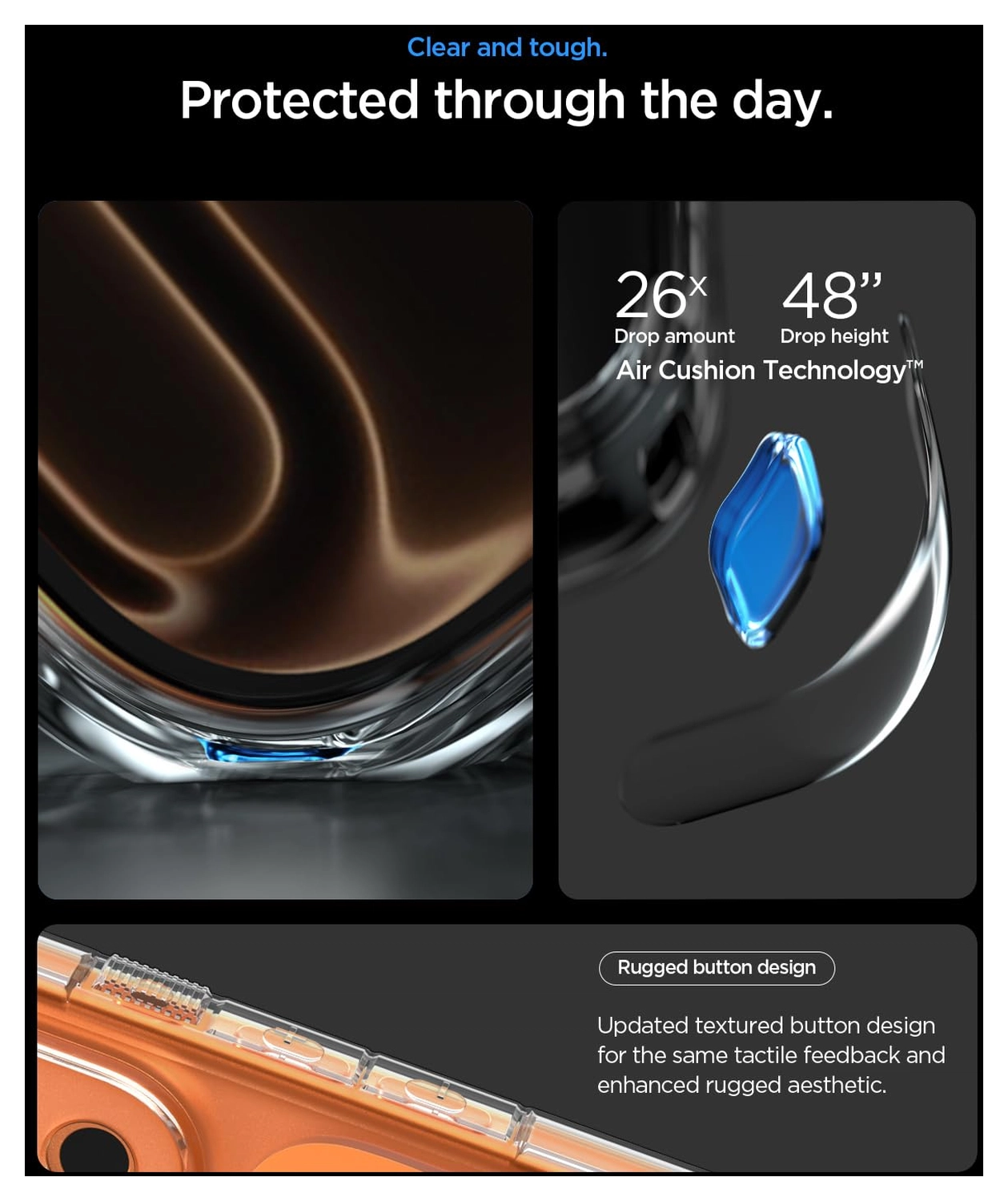 Spigen Ultra Hybrid T Apple iPhone 17 Pro Hoesje MagSafe Back Cover Oranje afbeelding 7