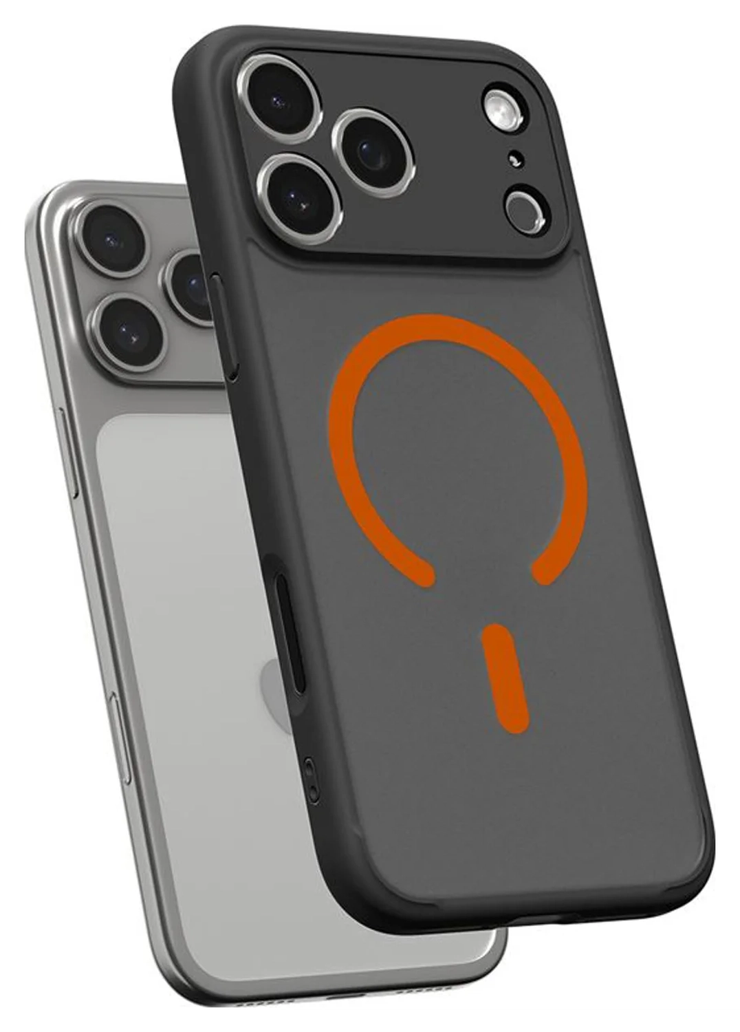 Spigen Ultra Hybrid MagFit Apple iPhone 17 Pro Hoesje MagSafe Zwart Oranje afbeelding 5