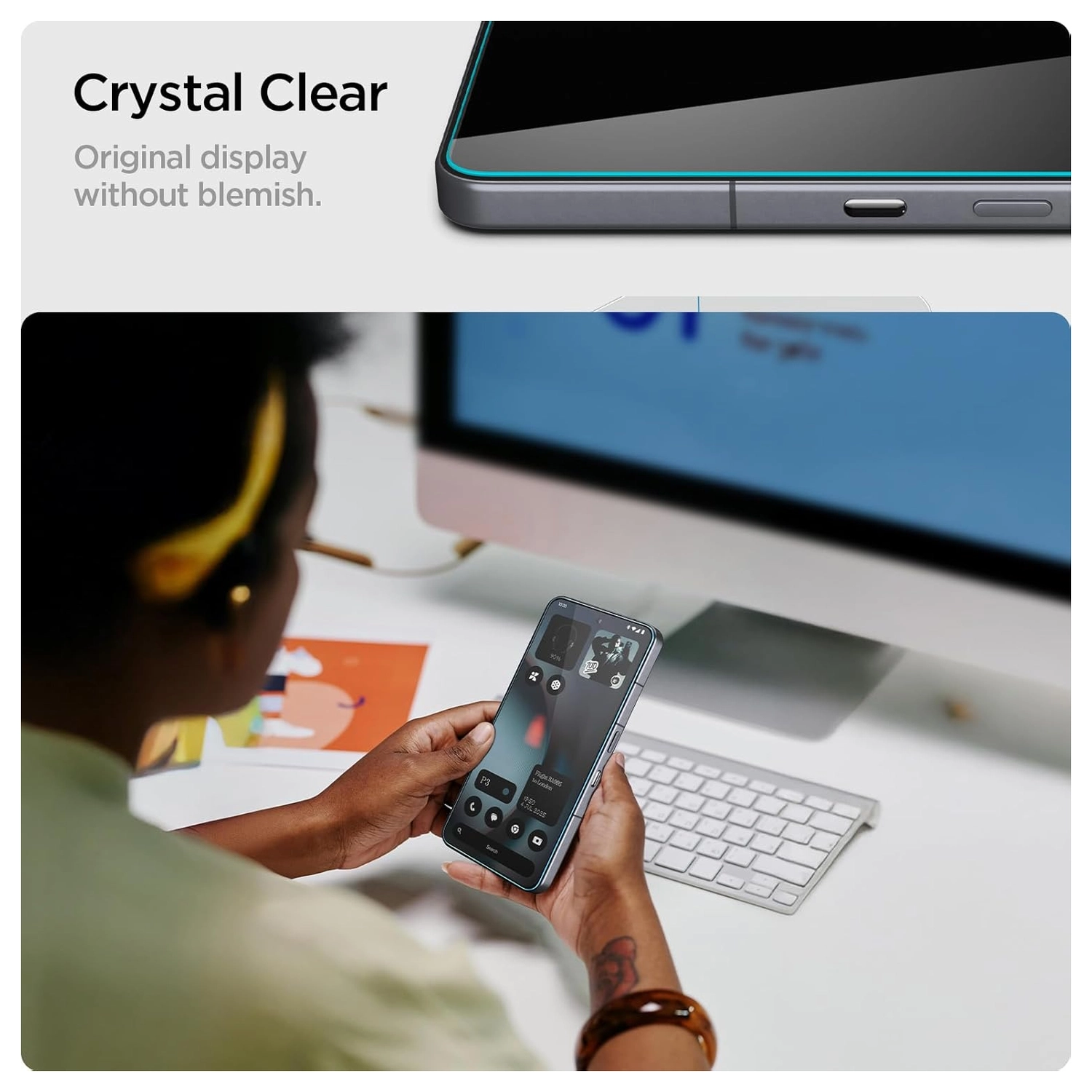 Spigen Glas.tR Slim Nothing Phone (3) Screen Protector Tempered Glass (2-Pack) afbeelding 5