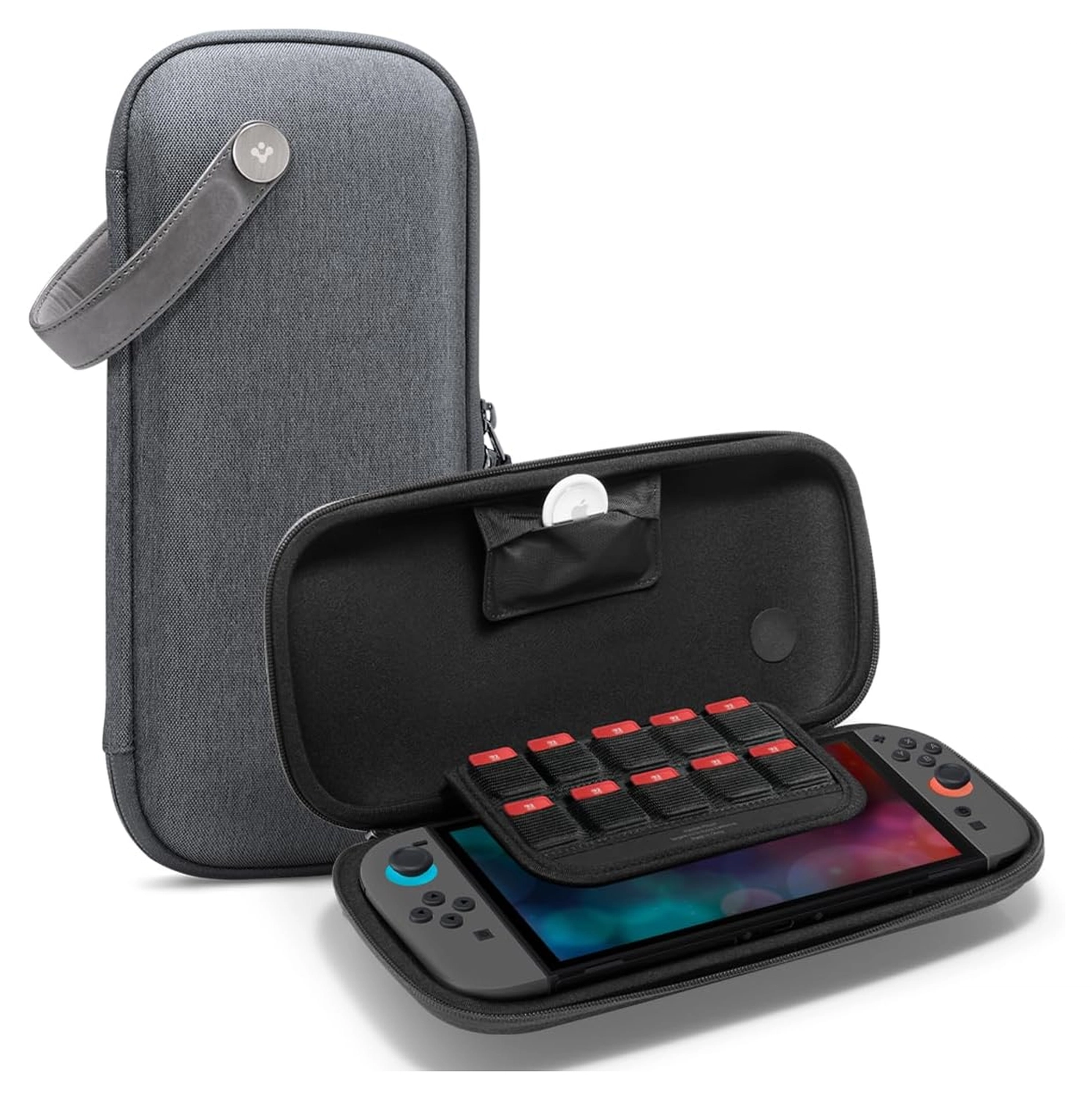 Spigen Klasden V2 Nintendo Switch 2 Hoesje Opberghoes Game Card Organizer Grijs afbeelding 1
