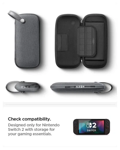 Spigen Klasden V2 Nintendo Switch 2 Hoesje Opberghoes Game Card Organizer Grijs afbeelding 7