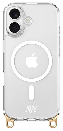 AVY Apple iPhone 16 Hoesje met Koord & MagSafe 130CM Tressé Beige afbeelding 12
