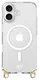 AVY Apple iPhone 16 Hoesje met Koord & MagSafe 130CM Tressé Beige afbeelding 12