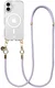 AVY Apple iPhone 16 Hoesje met Koord & MagSafe 130CM Tressé Purple afbeelding 1