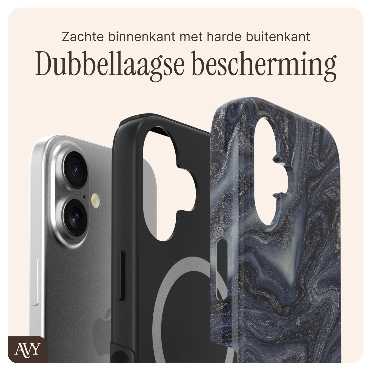 AVY Apple iPhone 16 MagSafe Hoesje met Koord 130CM Obscura Blue afbeelding 8