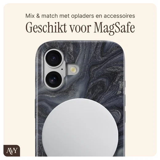 AVY Apple iPhone 16 MagSafe Hoesje met Koord 130CM Obscura Blue afbeelding 9