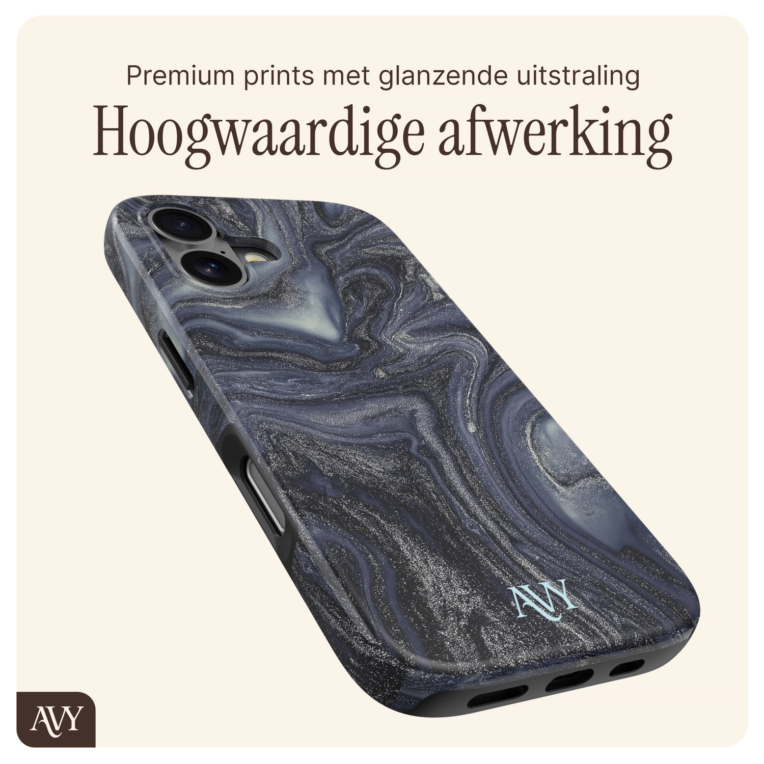 AVY Apple iPhone 16 MagSafe Hoesje met Koord 130CM Obscura Blue afbeelding 10
