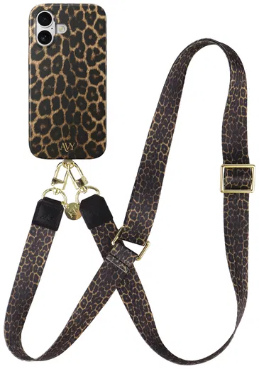 AVY Apple iPhone 16 MagSafe Hoesje met Koord 130CM Panthera Chic afbeelding 1