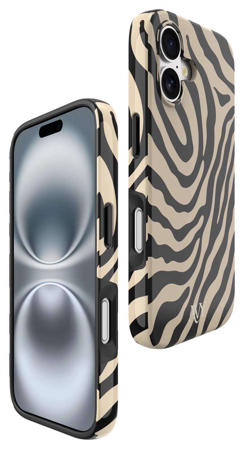 AVY Apple iPhone 16 MagSafe Hoesje met Koord 30CM Safari Hearts afbeelding 13