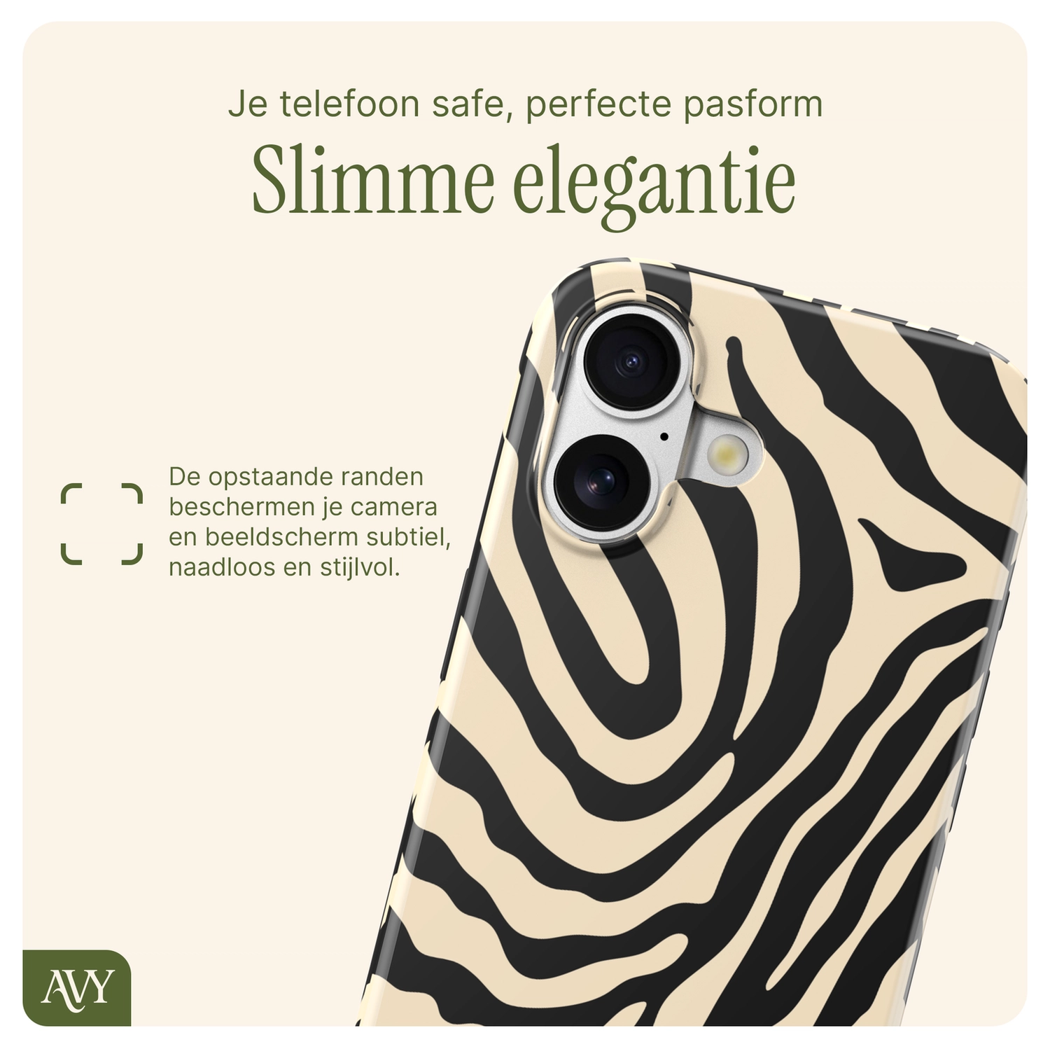 AVY Apple iPhone 16 MagSafe Hoesje met Koord 30CM Safari Hearts afbeelding 8