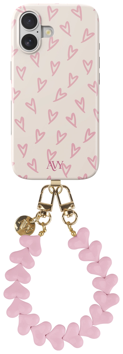 AVY Apple iPhone 16 MagSafe Hoesje met Koord 30CM Cupid Hearts afbeelding 1