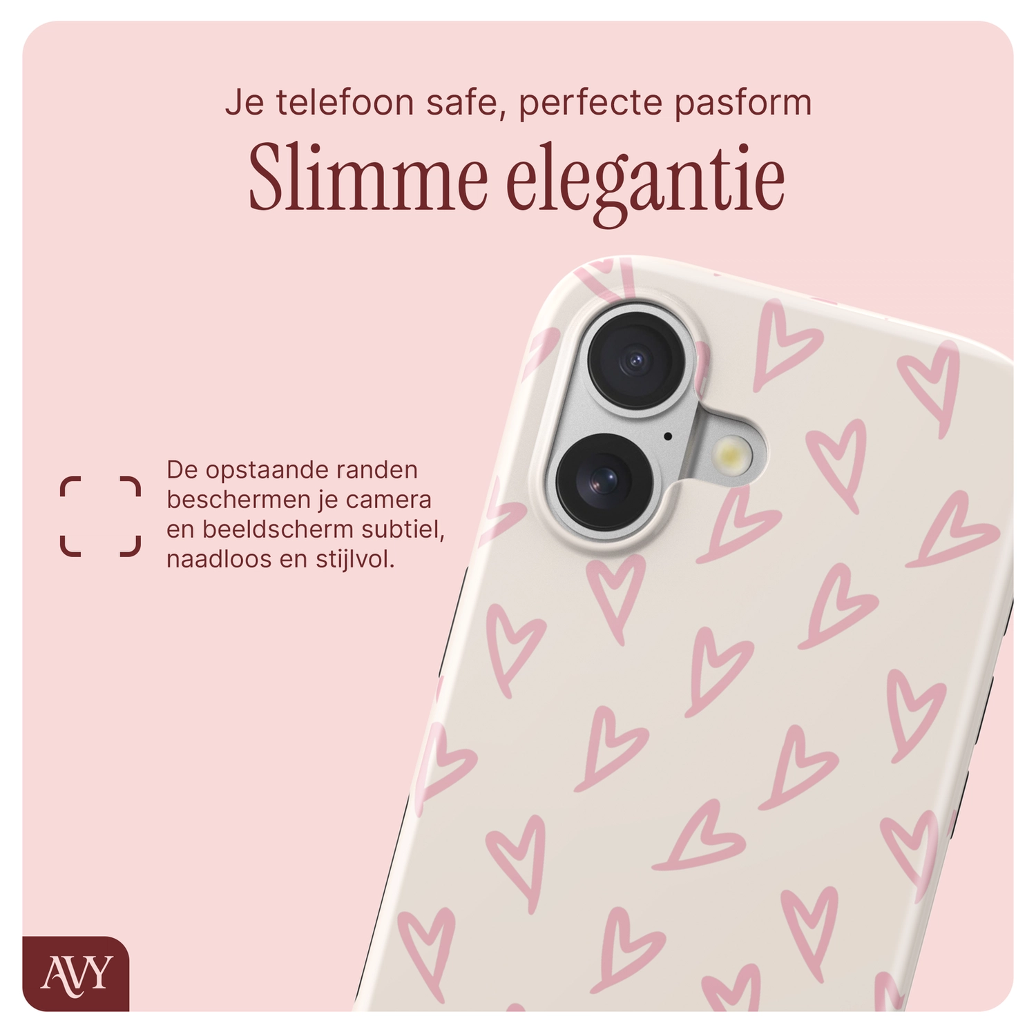 AVY Apple iPhone 16 MagSafe Hoesje met Koord 30CM Cupid Hearts afbeelding 6