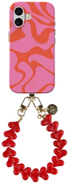 AVY Apple iPhone 16 MagSafe Hoesje met Koord 30CM Rose Hearts