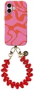 AVY Apple iPhone 16 MagSafe Hoesje met Koord 30CM Rose Hearts