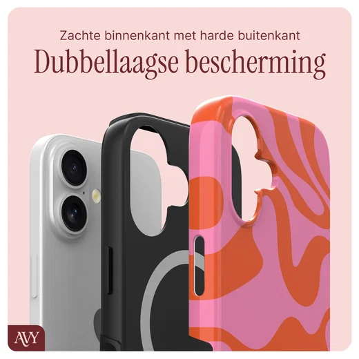 AVY Apple iPhone 16 MagSafe Hoesje met Koord 30CM Rose Hearts afbeelding 10
