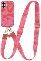 AVY Apple iPhone 16 MagSafe Hoesje met Koord 130CM Rosé Twist afbeelding