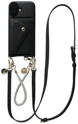 AVY Apple iPhone 16 - Styled Kit - Zwart - Leather and Silver afbeelding