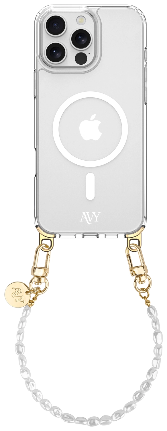 AVY Apple iPhone 16 Pro Hoesje met Koord & MagSafe 30CM Perla Chic afbeelding 1