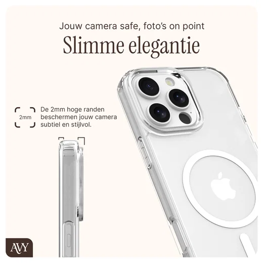 AVY Apple iPhone 16 Pro Hoesje met Koord & MagSafe 30CM Cupid Beige afbeelding 7