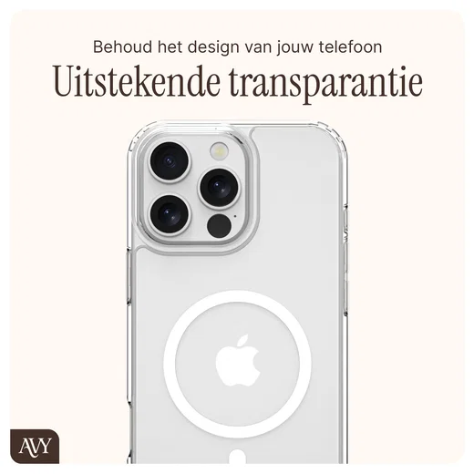 AVY Apple iPhone 16 Pro Hoesje met Koord & MagSafe 30CM Cupid Beige afbeelding 8
