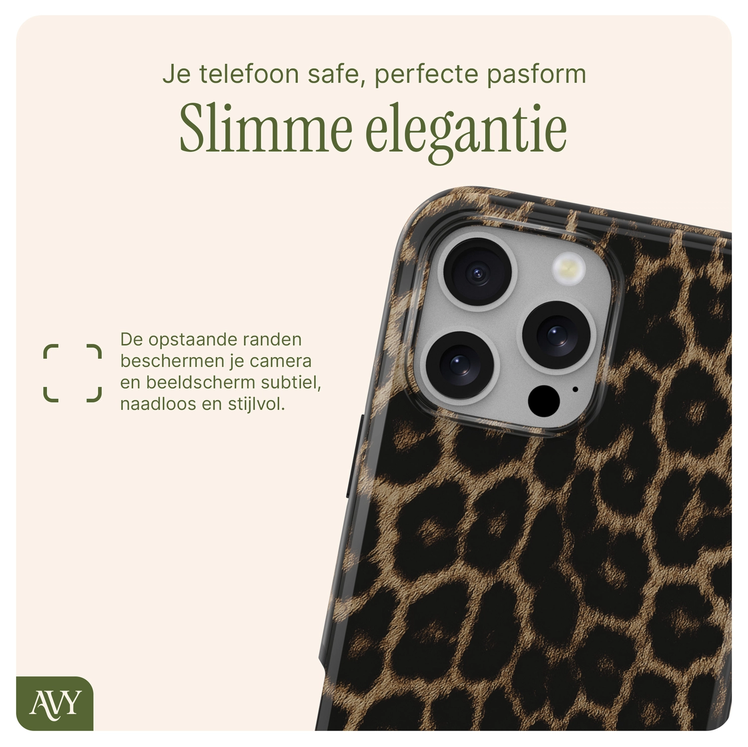AVY Apple iPhone 16 Pro MagSafe Hoesje met Koord 30CM Panther Hearts afbeelding 13