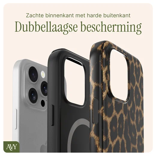 AVY Apple iPhone 16 Pro MagSafe Hoesje met Koord 30CM Panther Hearts afbeelding 9