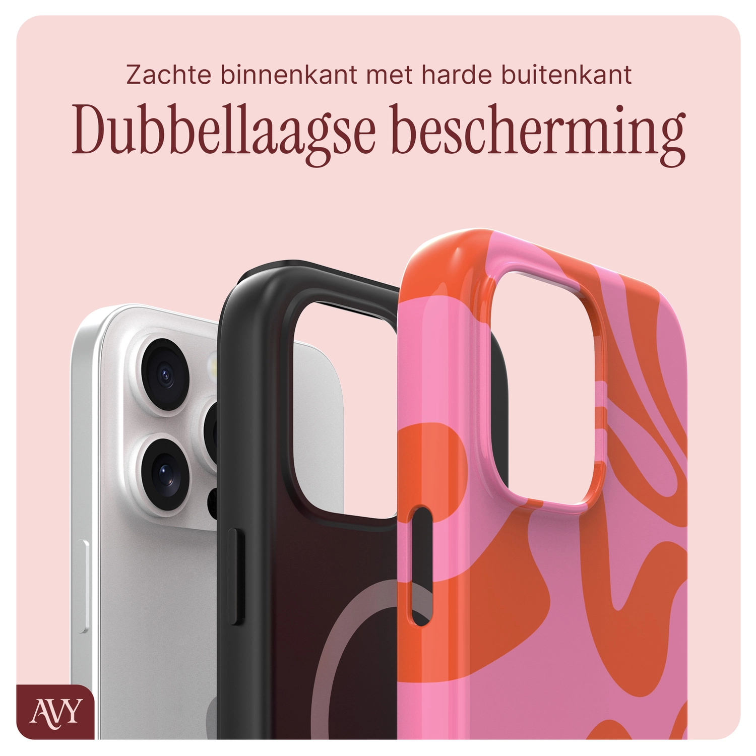 AVY Apple iPhone 16 Pro MagSafe Hoesje met Koord (32CM) Rosé Twist afbeelding 10