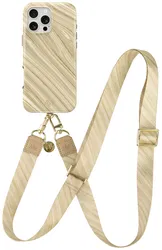 AVY Apple iPhone 16 Pro Max MagSafe Hoesje met Koord 130CM Aurum Gold afbeelding