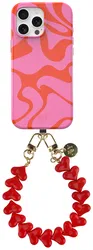 AVY Apple iPhone 16 Pro Max MagSafe Hoesje met Koord 30CM Rose Hearts afbeelding