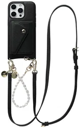 AVY Apple iPhone 16 Pro Max - Styled Kit - Zwart - Leather and Pearls afbeelding