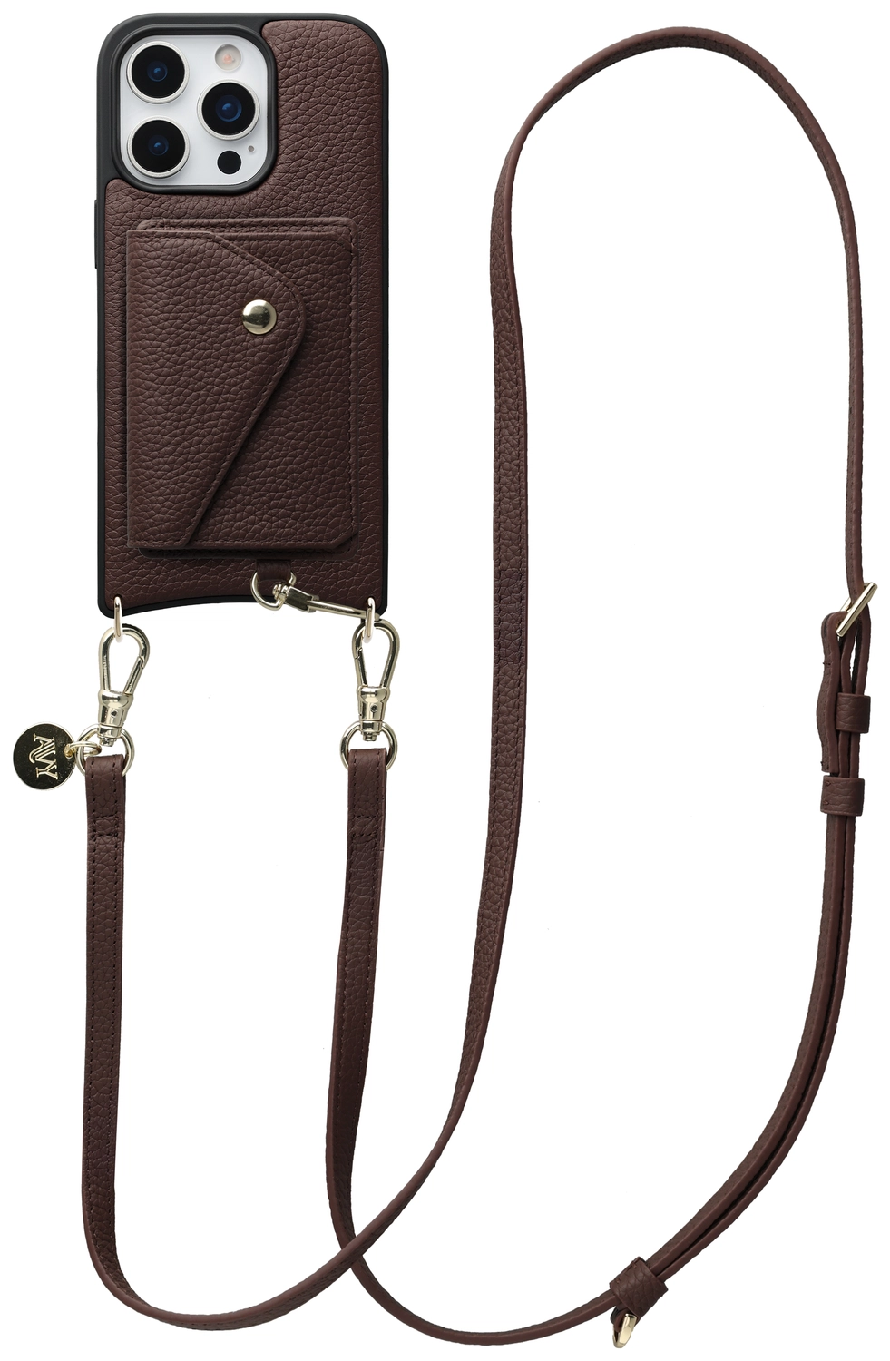 AVY Apple iPhone 16 Pro Max - Styled Kit - Chocolate - Long Leather afbeelding 1