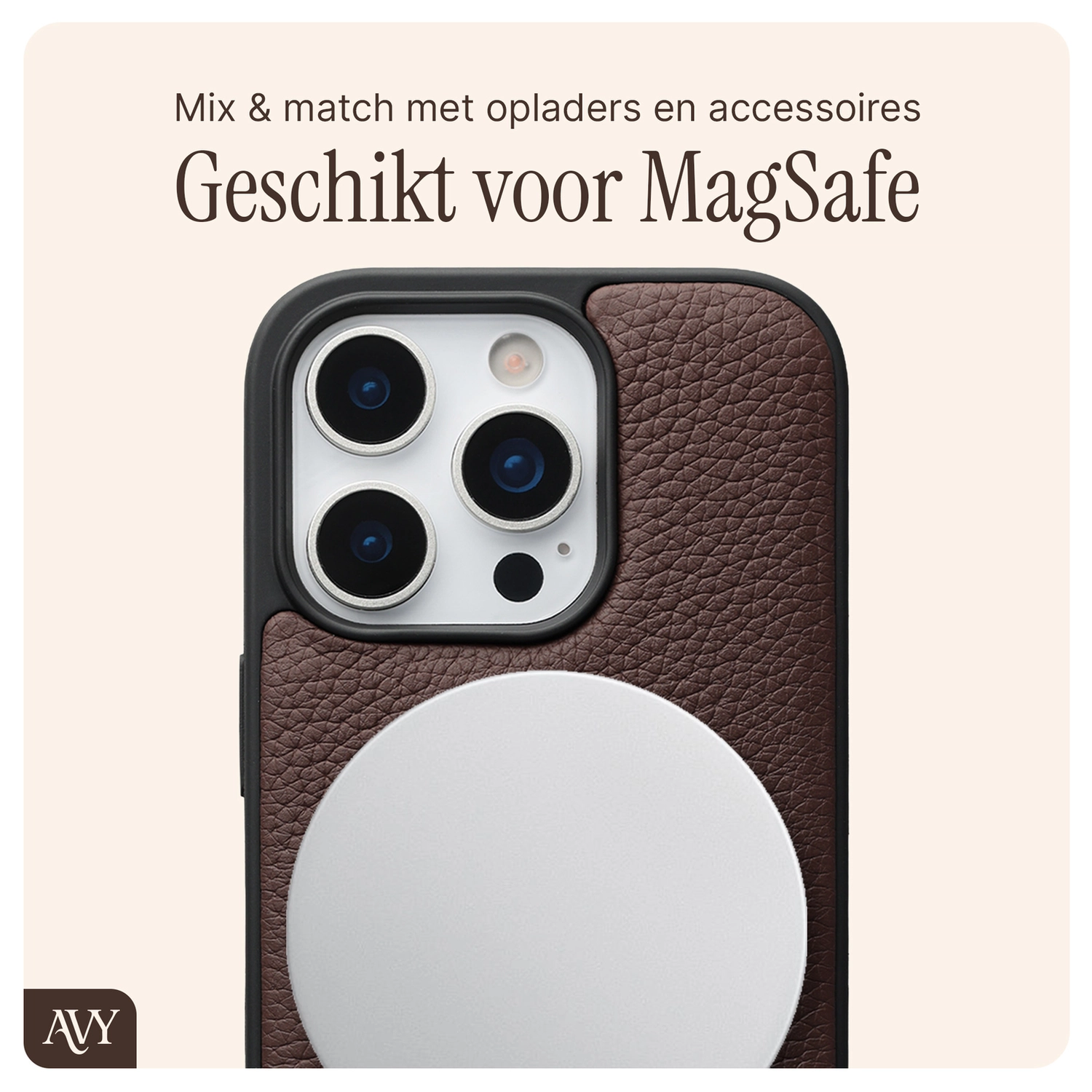 AVY Apple iPhone 16 Pro Max - Styled Kit - Chocolate - Long Leather afbeelding 9