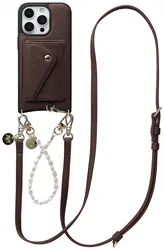 AVY Apple iPhone 16 Pro Max - Styled Kit - Chocolate - Leather and Pearls afbeelding