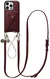 AVY Apple iPhone 16 Pro Max - Styled Kit - Burgundy - Leather and Pearls afbeelding 1