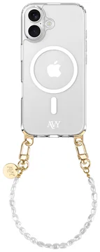 AVY Apple iPhone 17 Hoesje met Koord & MagSafe 30CM Perla Chic