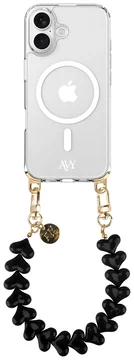 AVY Apple iPhone 17 Hoesje met Koord & MagSafe 30CM Cupid Black