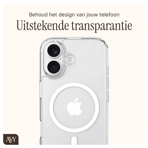 AVY Apple iPhone 17 Hoesje met Koord & MagSafe 130CM Tressé Beige afbeelding 8